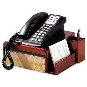 Rolodex : Wood Tones Phone Center Desk Stand, 12 1/8w x 10d, Mahogany 