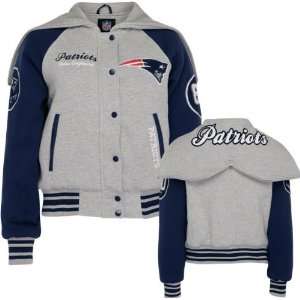  New England Patriots Womens Full Zip Hooded 50s Diner 