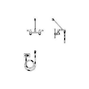  Delta Commercial 28C8173 28T Two Handle 8 Wall Mount Service Sink 