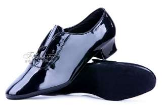 Fashion Men Boys Black Leather Latin Ballroom Salsa Tango Dance Shoes 