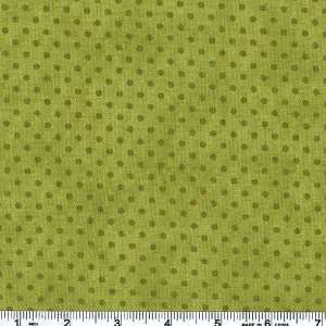  45 Wide Christmas Past Polka Dots Green Fabric By The 
