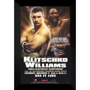  Vitali Klitschko vs Williams 27x40 FRAMED Boxing Poster 
