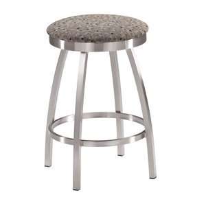  Trica Max 26 Brushed Steel Brandy Leather Bar Stool 