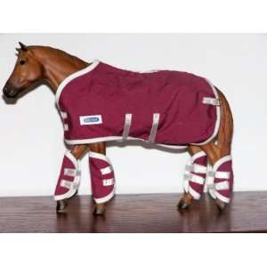  Breyer Burgundy Blanket & Shipping Boots Toys & Games