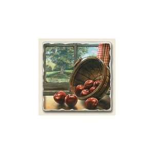  Brie and Bordeaux Tumbled Stone Coasters: Home & Kitchen