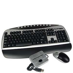  RF Wireless USB Keyboard and Mouse Combo (Black/Silver 