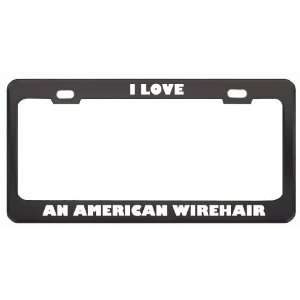  I Love An American Wirehair Cat Animals Pets Metal License 