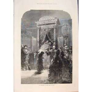  Archbishop Paris State Funeral France Old Print 1871