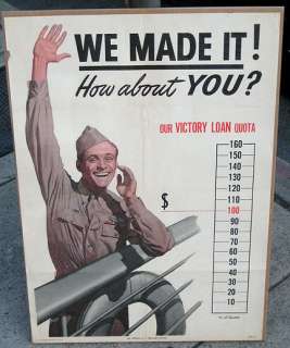 WWII World War II US Treasury Bond Drive poster 1945  