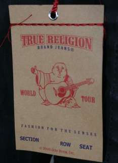 True Religion Jeans Denim JOHNNY western Jacket Black Rider coated 