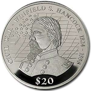  Liberia 2000 20 Dollars Silver Proof Winfield S. Hancock 