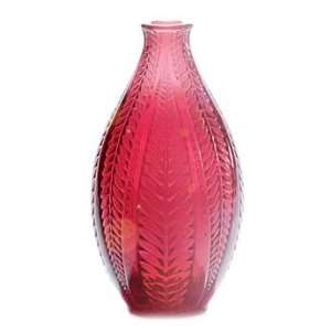  Lalique Hommage Acacia Vase Red: Home & Kitchen