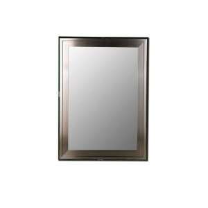  Stainless framed mirror with stainless inlet. by Hitchcock 