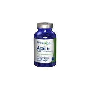  PhysioLogics Acai Berry 3X 3000 mg   120 Liquid Softgels 