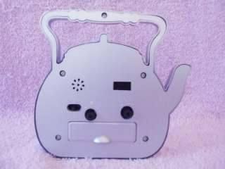 NIB Cute Easy To Read Tea Pot Quartz Alarm Clock (C)  