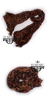 New Fashion Big Leopard Pattern Neck Shawl Scarf Wrap  