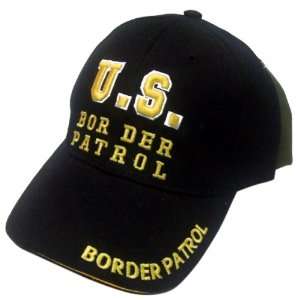  BLACK US BORDER PATROL Embroidered Adjustable Baseball Hat 