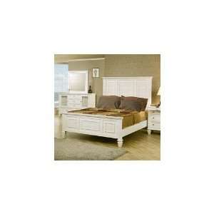   Wildon Home Glenmore Panel Bed in White   Eastern King: Home & Kitchen