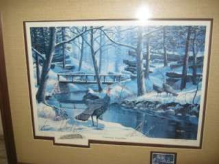 FRAMED SIGNED TURKEY PRINT COMING TOGETHER BY KEN ZYLLA  