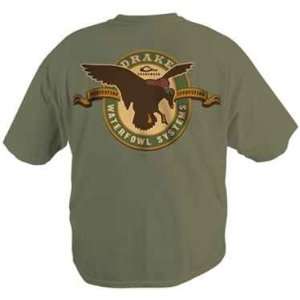  Drake T Shirt Logo Duck Label Army Green Short Sleeve 
