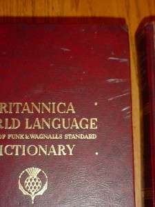   Funk & Wagnalls World Language Dictionary 2 Volume Set 1960  