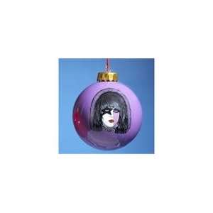 Pack of 6 Kiss Paul Stanley Purple Glass Ball Christmas Ornament 