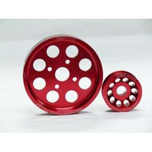  OBX Red Overdrive Power Pulley Kit 03 05 Mitsubishi Lancer 
