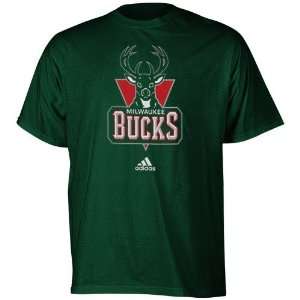  adidas Milwaukee Bucks Youth Green Primary Logo T shirt 