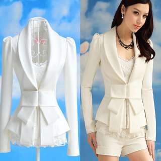   New Style Women Career OL White Slim Suit Coats Jackets Tops  
