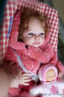 reborn baby girl, human hair, toddler, Anne Timmerman kit  