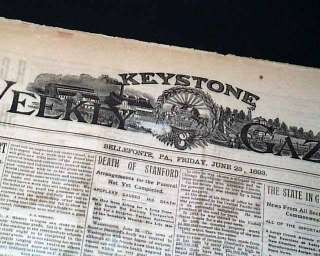 LIZZIE BORDEN Not Guilty Hatchet Murder Verdict 1892 Newspaper  