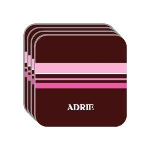 Personal Name Gift   ADRIE Set of 4 Mini Mousepad Coasters (pink 