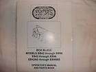 HOWSE BB42 To BB96 Box Blade Parts And Operators Book