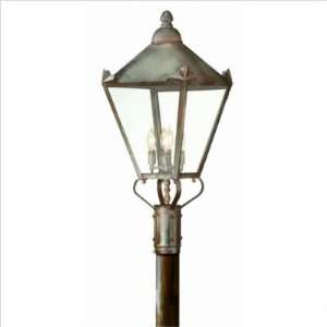  Preston Post Lantern with Clear Seeded Glass: Home 