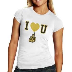  UCF Knights Ladies White I Heart You T shirt (X Large 