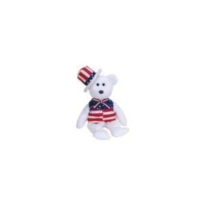  TY Beanie Baby   SAM the Bear (White Version): Toys 