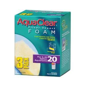  Foam Insert for Aqua Clear 20 and Mini   3 pk Pet 