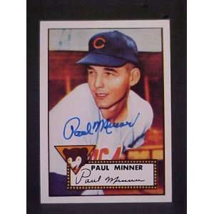  Paul Minner (D) Chicago Cubs #127 1952 Topps Reprint Series 