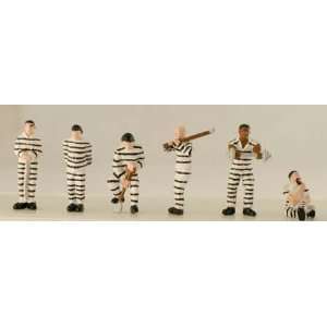   Power HO Prisoners Figure Set (Black & White Stripes): Toys & Games