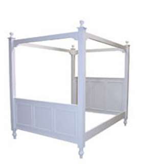 Coastal COTTAGE Seabrook CANOPY BED 40 Painted Colors Solid Wood FULL 