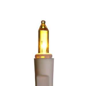   Mini Light Set; Yellow Bulbs; 2.5 Spacing; White Wire: Home & Kitchen