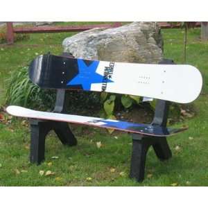   SkiChair Millennium Blue and White Snowboard Bench: Home & Kitchen