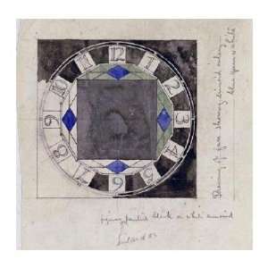 Charles Rennie Mackintosh   Design For Clock Face, 1917 Giclee:  