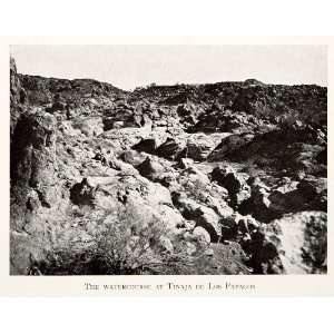  1912 Print Water Pockets Bedrock Arizona Tinaja Altas Mountains 