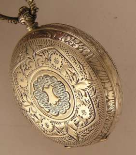Amazing 120 Years Old Antique Swiss Silver KW/KS Pocket Watch Perfect 
