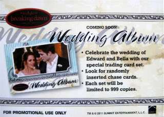 Twilight Breaking Dawn Wedding Album 3 Card Set ~ Rare ~ New  