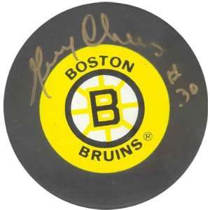  Gerry Cheevers Autographed Puck: Sports & Outdoors