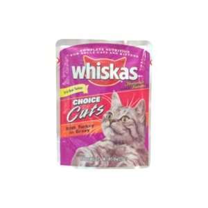 Whiskas Cat Food, Choice Cuts with Turkey in Gravy, 3 oz (Pack of 24 