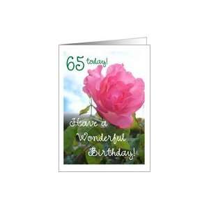  Sixty fifth Birthday Card, Pink Rose Card Toys & Games