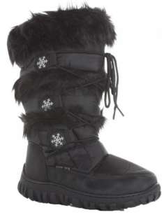 Ladies Winter Fur Moon Women Wellies Wellington Rain Snow Boots Size 4 
